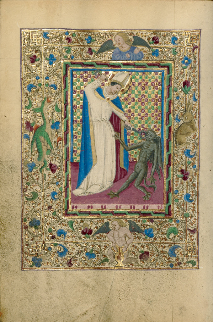 Unknown:Saint Eligius Overpowering a Devil, Poster Print Wall Art