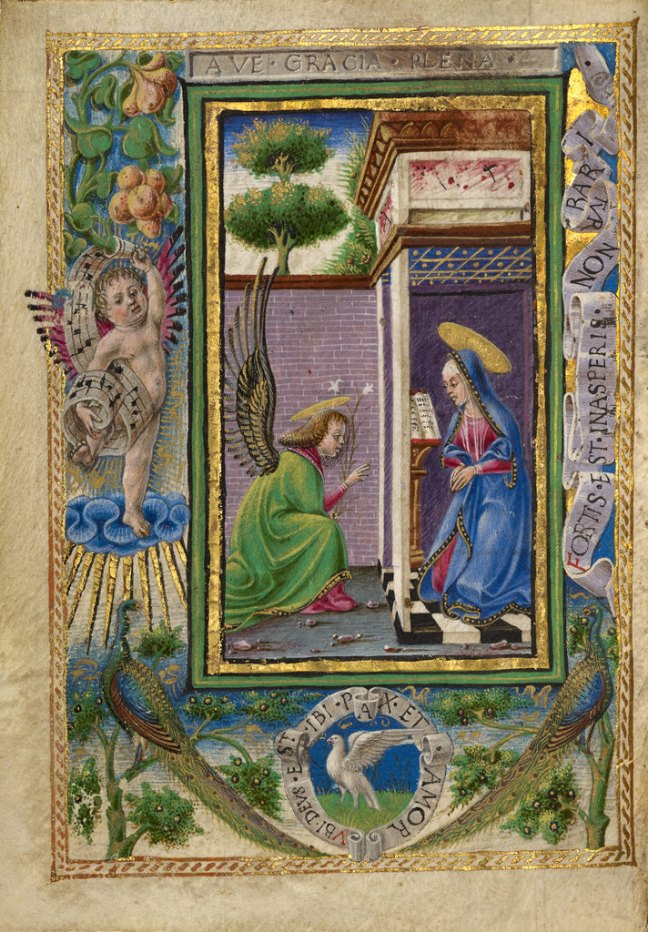 Taddeo Crivelli:The Annunciation, Poster Print Wall Art