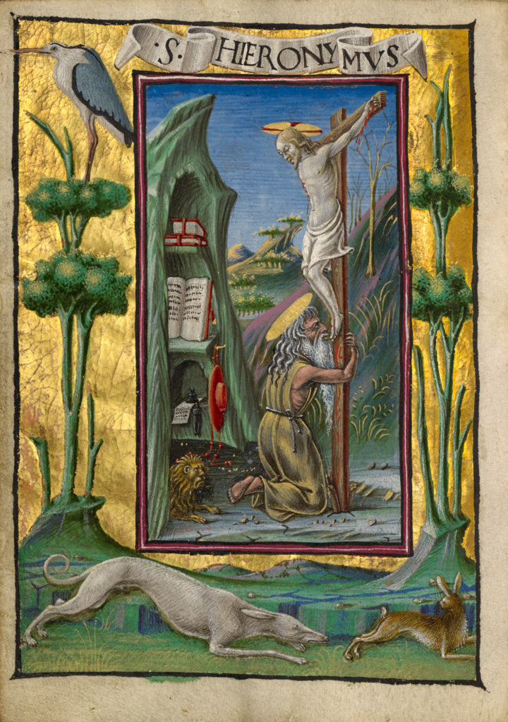 Taddeo Crivelli:Saint Jerome in the Desert, Poster Print Wall Art