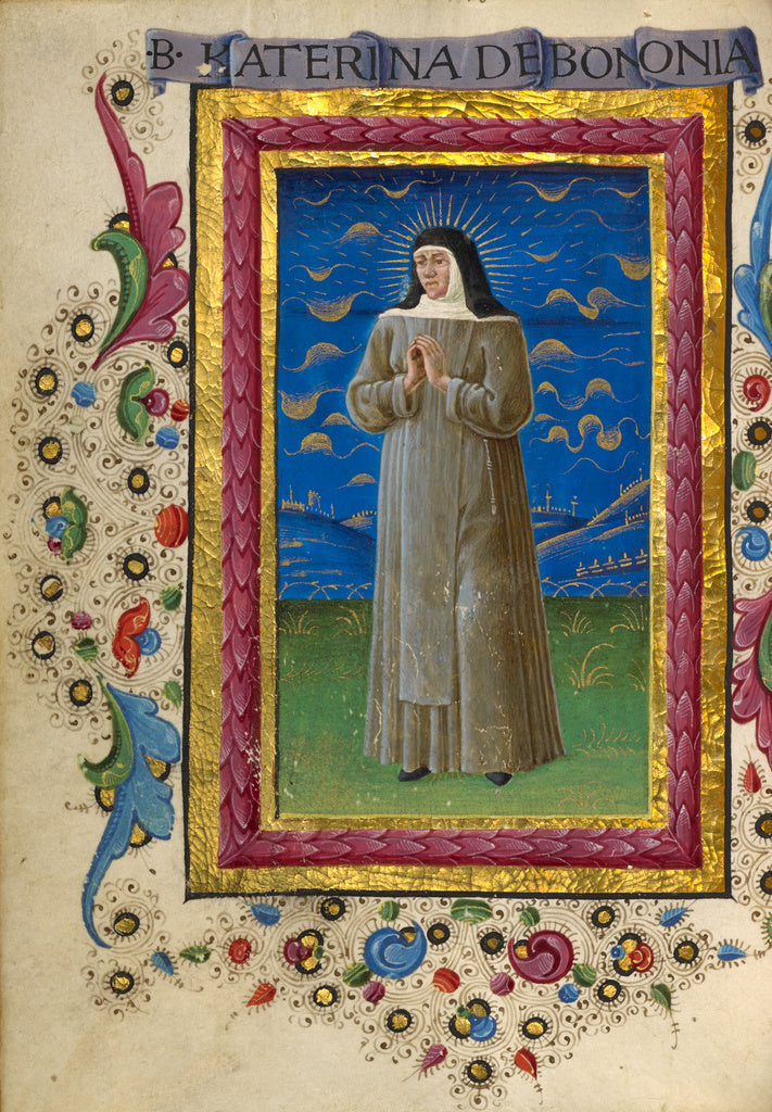 Guglielmo Giraldi:Saint Catherine of Bologna, Poster Print Wall Art
