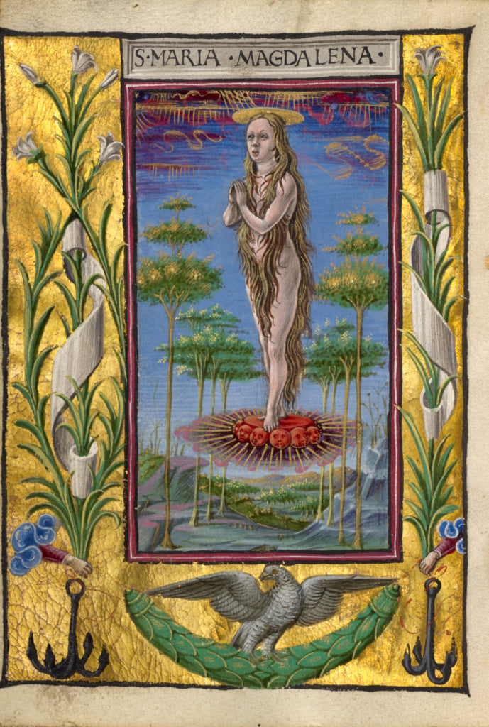 Taddeo Crivelli:Mary Magdalene Borne Aloft, Poster Print Wall Art