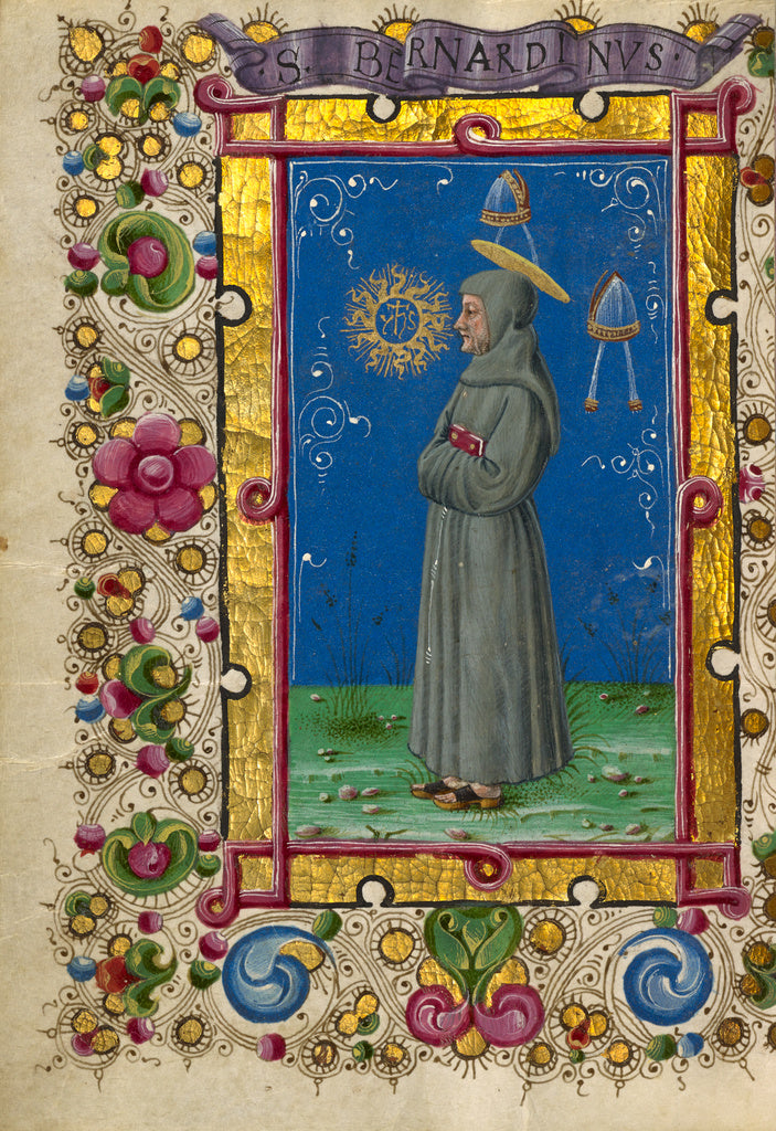Taddeo Crivelli:Saint Bernardino of Siena, Poster Print Wall Art