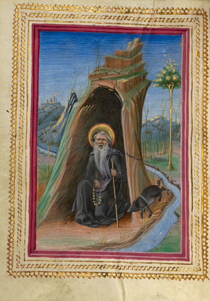 Taddeo Crivelli:Saint Anthony Abbot, Poster Print Wall Art