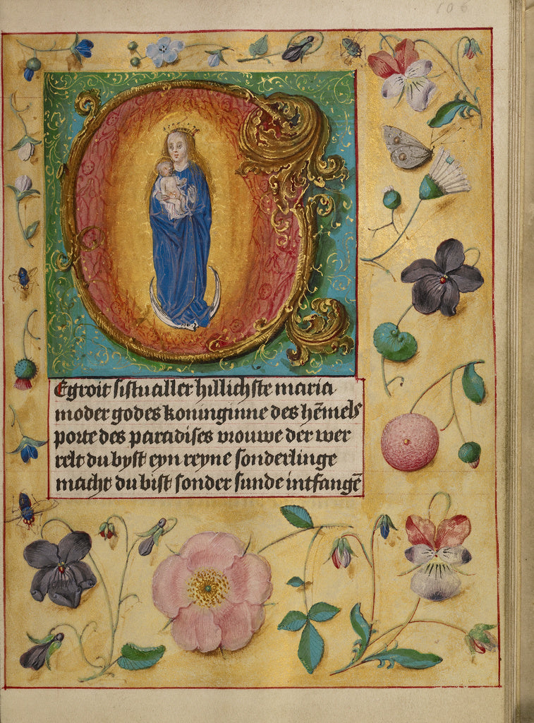 Gerard HorenboutWorkshop of:Initial G: The Virgin and Child, Poster Print Wall Art