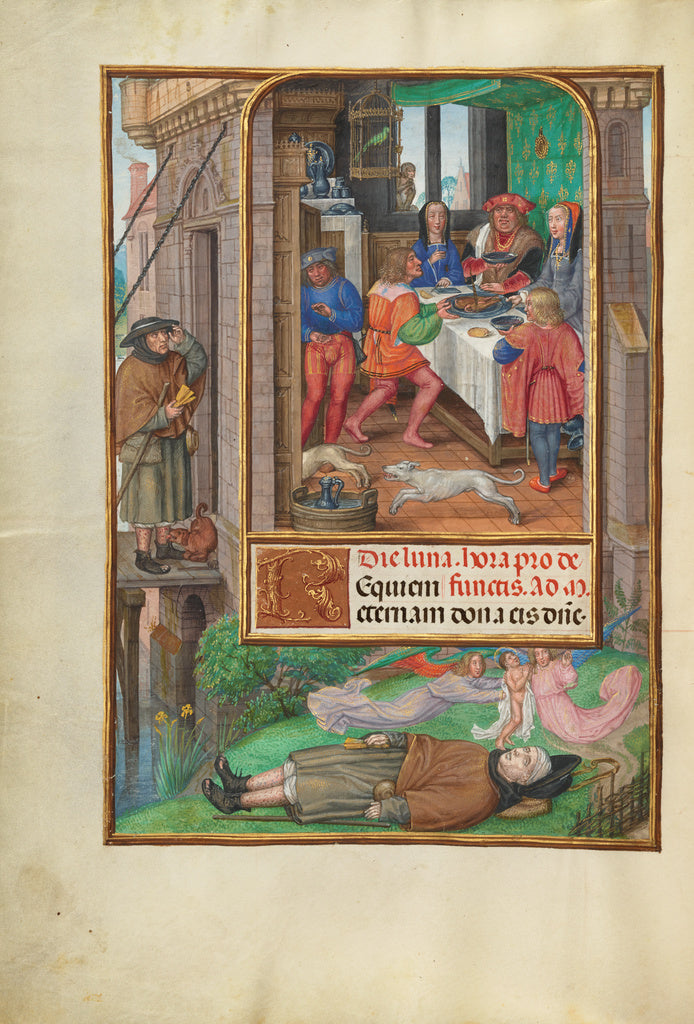 Master of James IV of Scotland:The Feast of Dives, Poster Print Wall Art