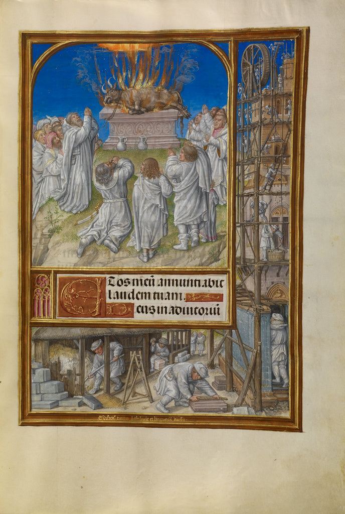 Master of James IV of Scotland:Elijah Begging for Fire from , Poster Print Wall Art