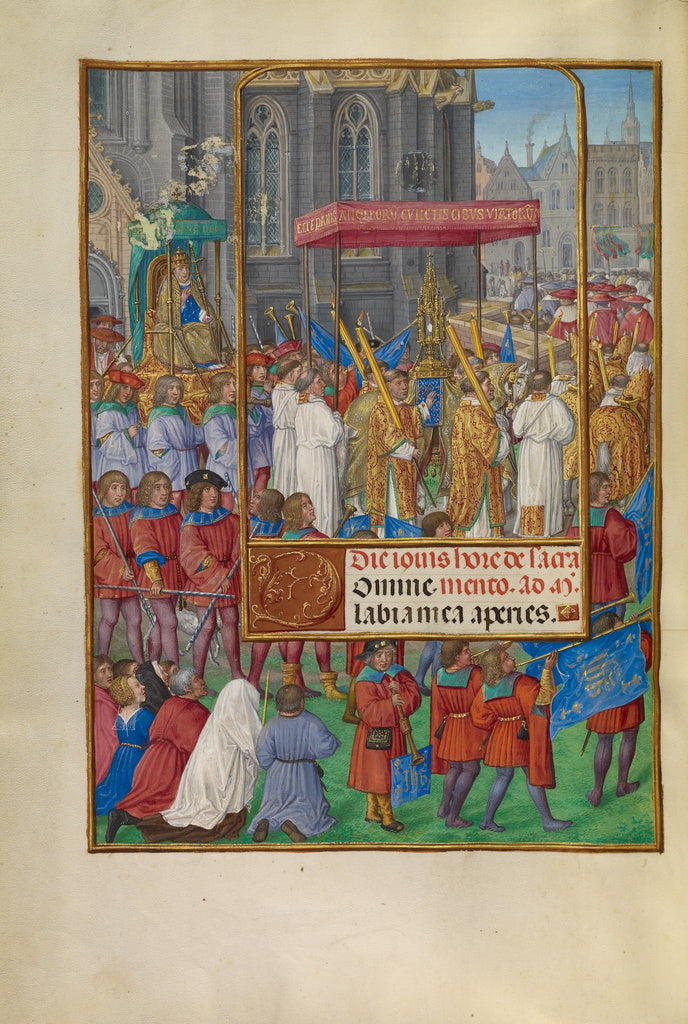 Master of James IV of Scotland:Procession for Corpus Christi, Poster Print Wall Art