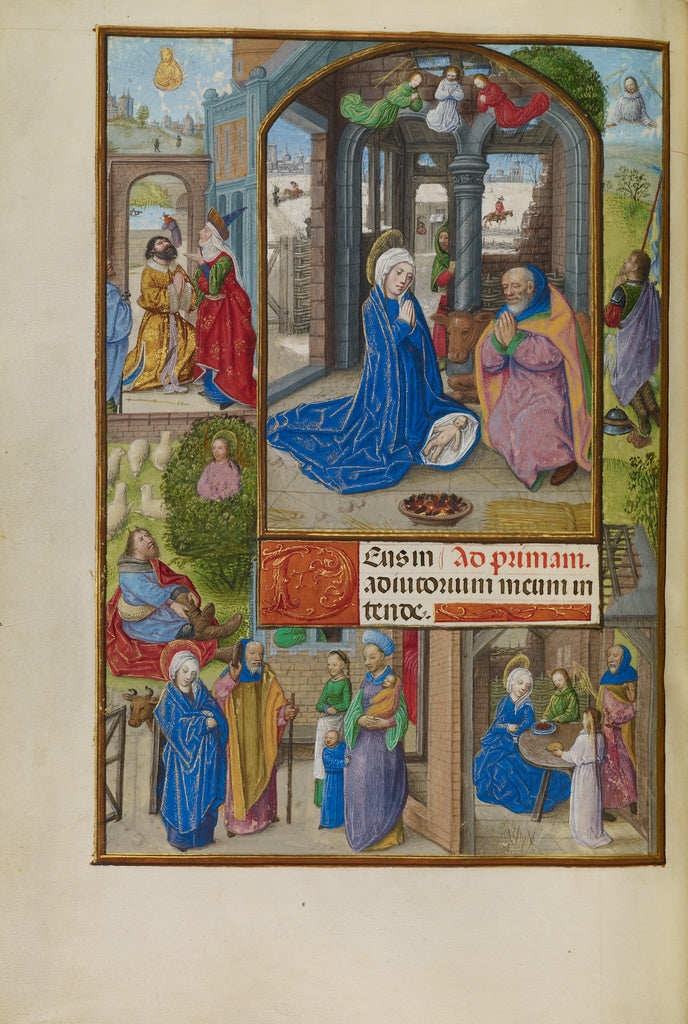 Master of the Dresden Prayer Book:The Nativity, Poster Print Wall Art