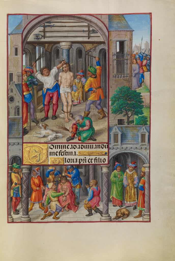 Master of James IV of Scotland:The Flagellation, Poster Print Wall Art