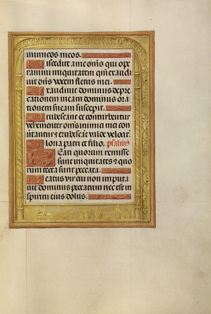 Unknown:David before Saul and David Playing the Harp, Poster Print Wall Art