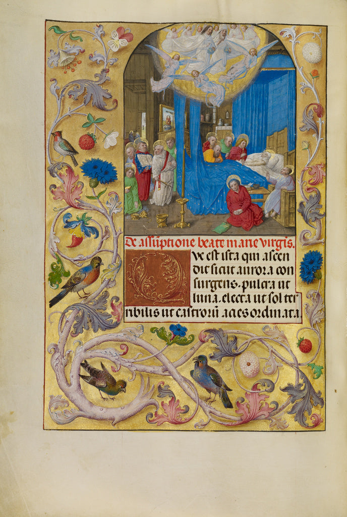 Master of the Lübeck Bible:The Death of the Virgin, Poster Print Wall Art