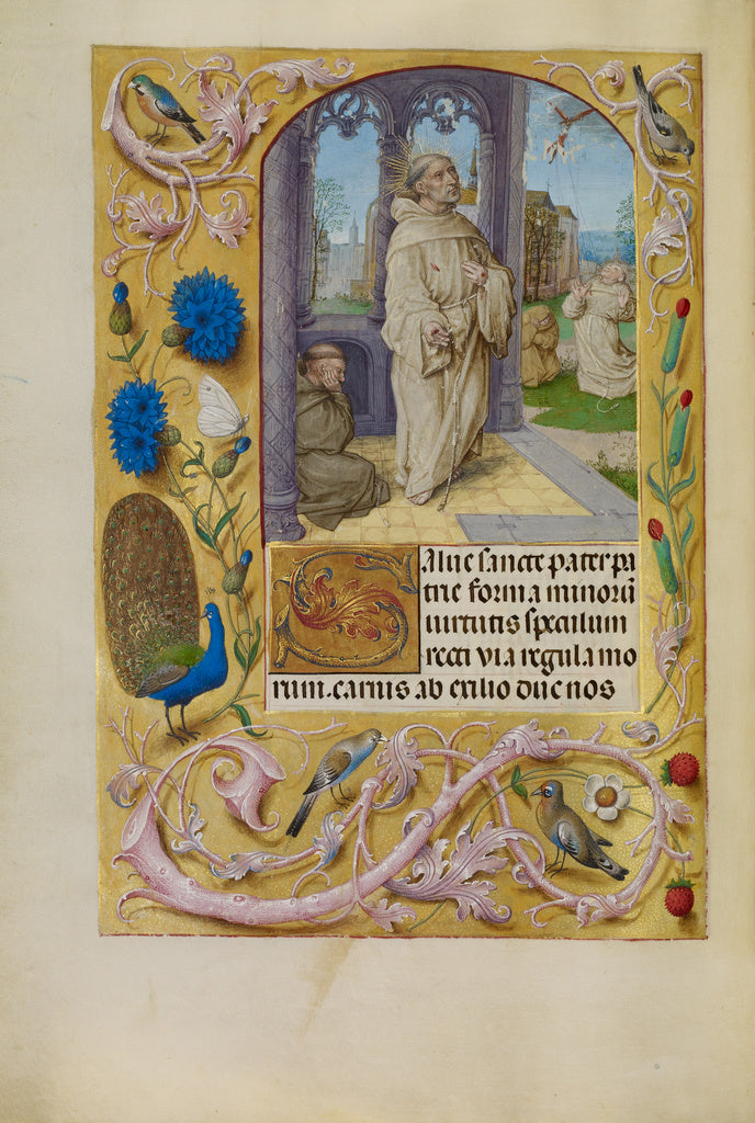 Master of the Lübeck Bible:The Stigmatization of Saint Fran, Poster Print Wall Art