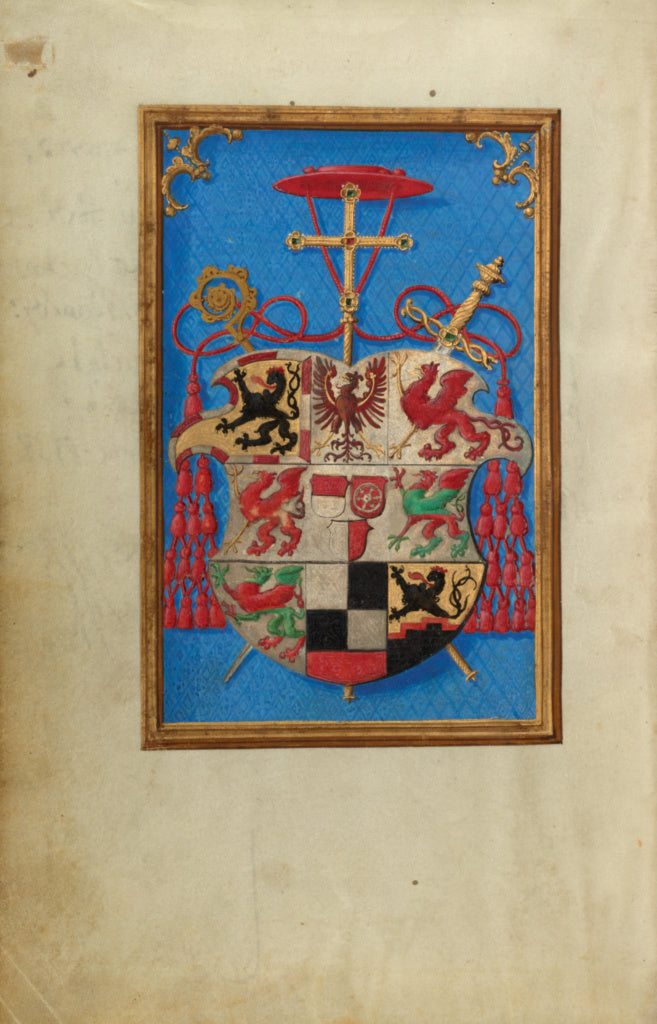Simon Bening:Blazon of Cardinal Albrecht von Brandenburg, Poster Print Wall Art