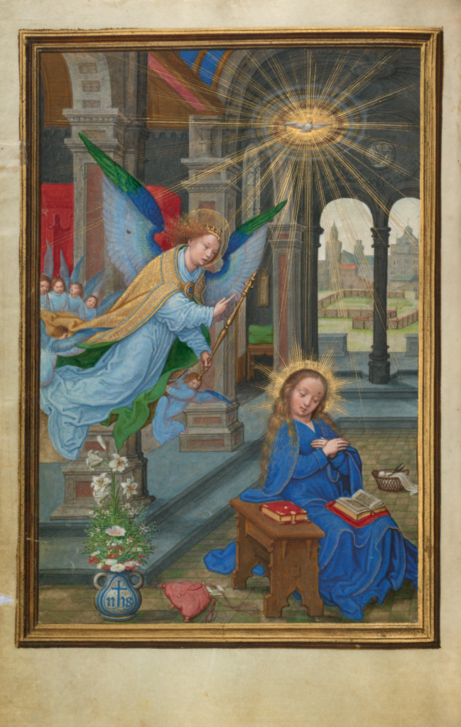 Simon Bening:The Annunciation, Poster Print Wall Art