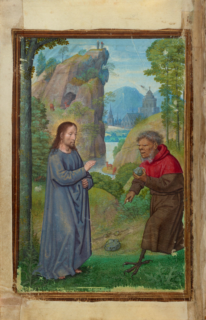 Simon Bening:The Temptation of Christ, Poster Print Wall Art