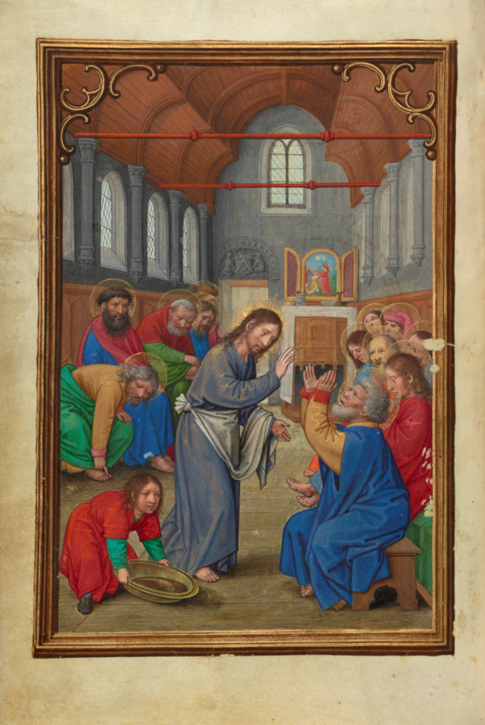 Simon Bening:Christ Washing the Apostles' Feet, Poster Print Wall Art
