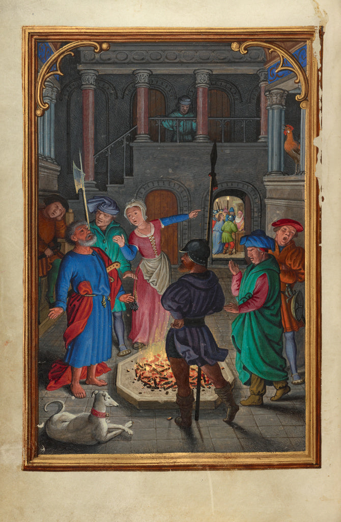 Simon Bening:The Denial of Saint Peter, Poster Print Wall Art
