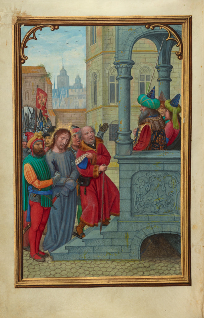 Simon Bening:Christ before Pilate, Poster Print Wall Art