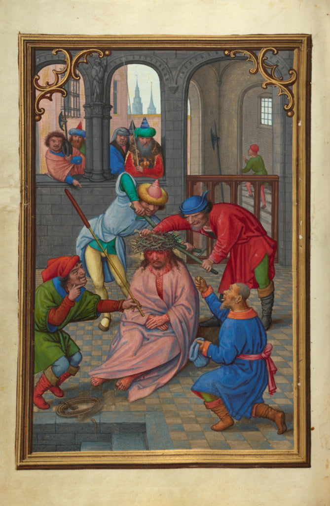 Simon Bening:The Crowning with Thorns, Poster Print Wall Art