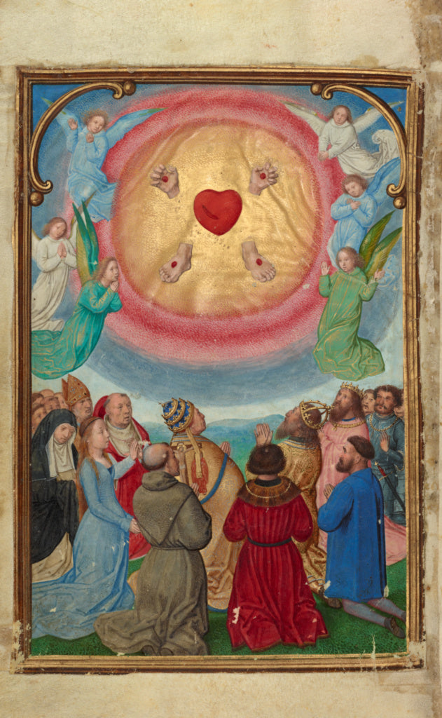 Simon Bening:The Worship of the Five Wounds, Poster Print Wall Art