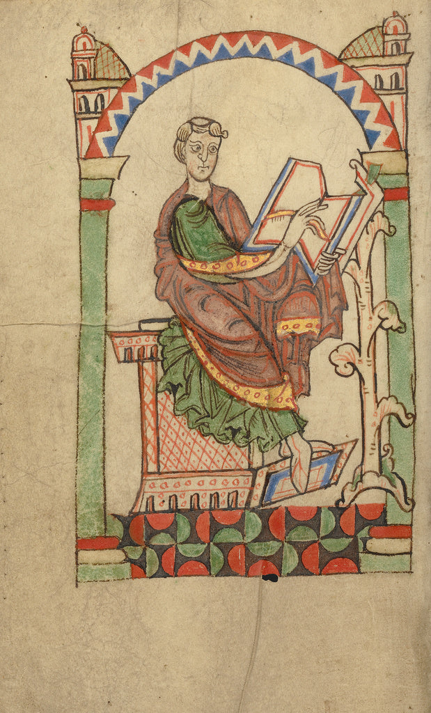 Unknown:Scribe Writing, probably Eadmer of Canterbury, Poster Print Wall Art