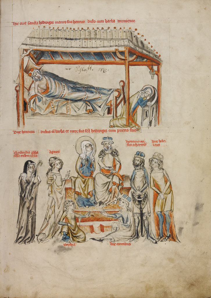 Unknown maker:Heinrich Sleeping and Saint Hedwig Praying; He, Poster Print Wall Art