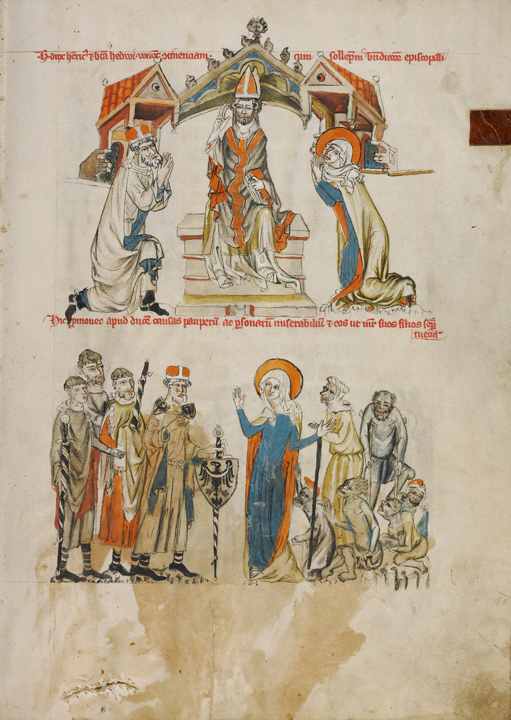 Unknown maker:The Pledge of Chastity; Saint Hedwig Assisting, Poster Print Wall Art