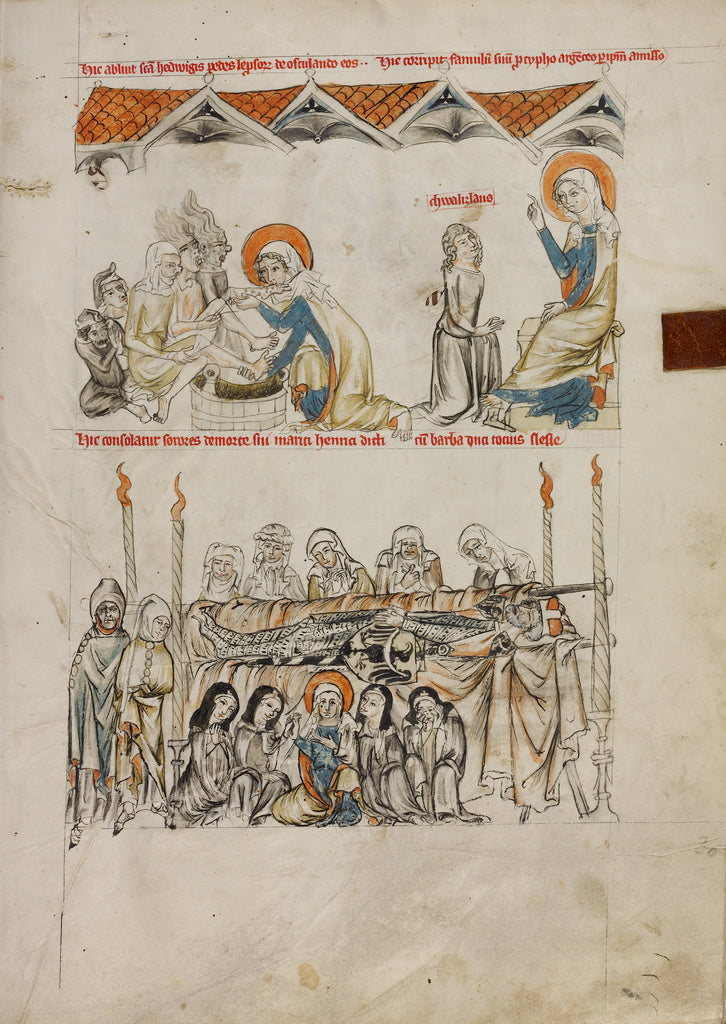Unknown maker:Saint Hedwig Washing the Feet of Lepers; The B, Poster Print Wall Art