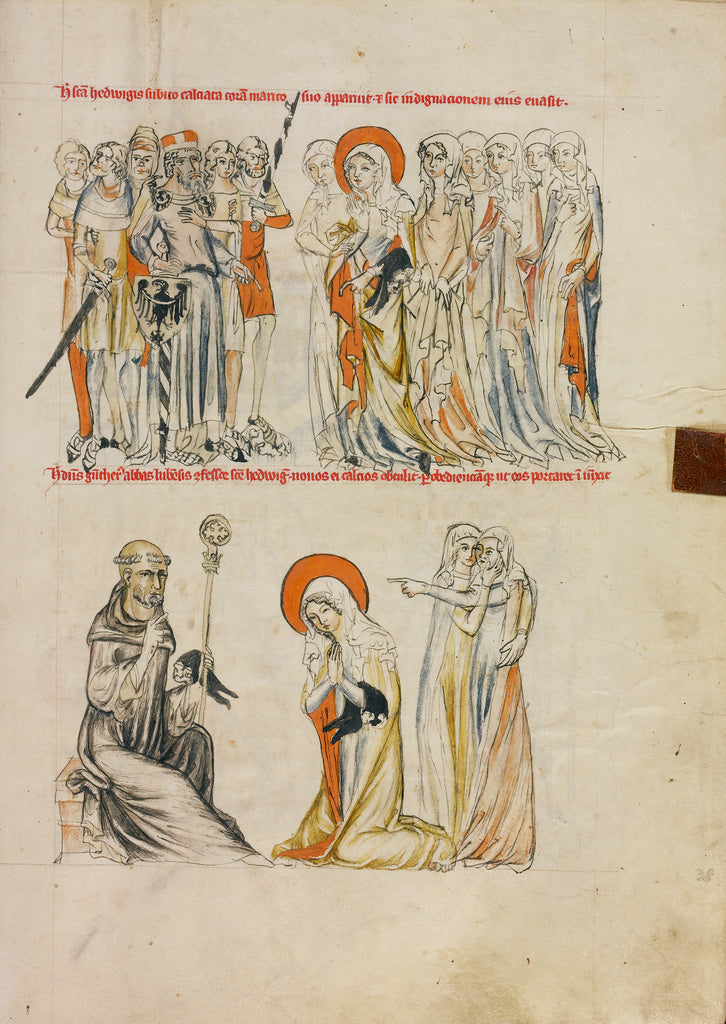 Unknown maker:Saint Hedwig Receiving Shoes Miraculously; Abb, Poster Print Wall Art