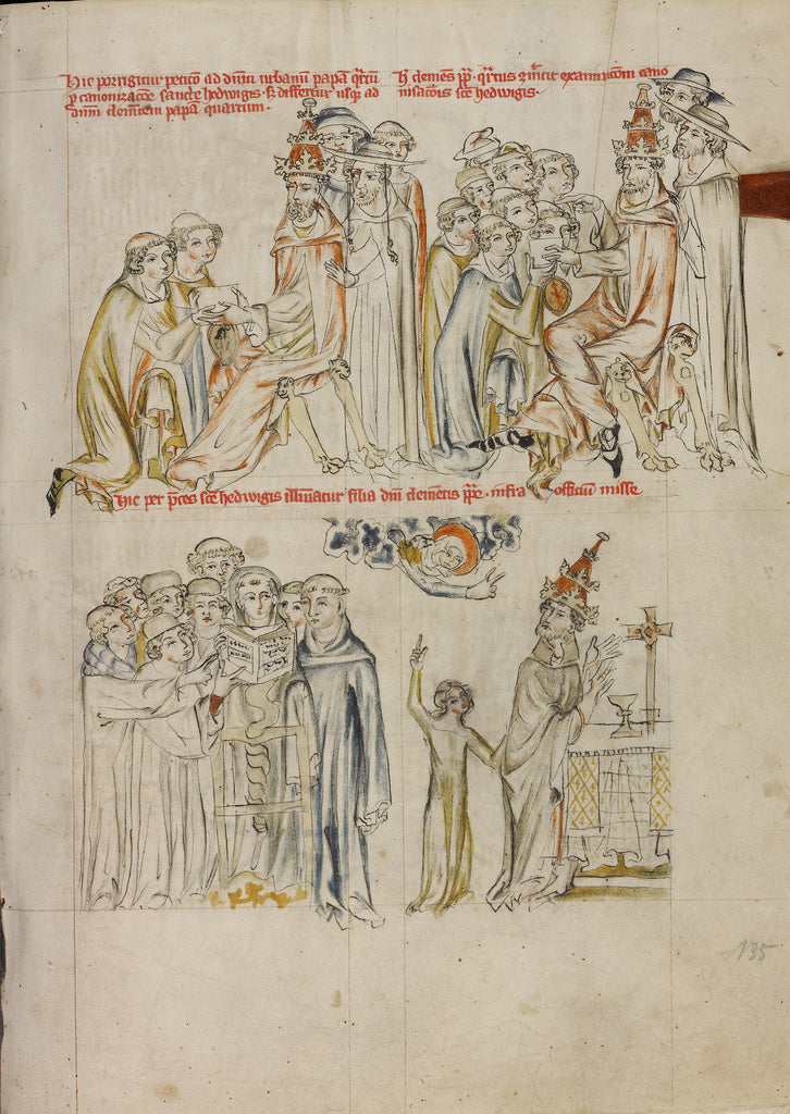 Unknown maker:Two Clerics Requesting the Canonization of Sai, Poster Print Wall Art
