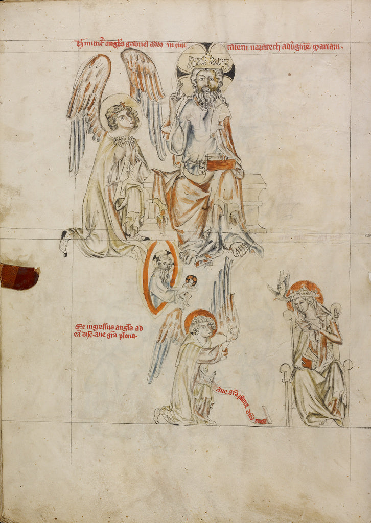 Unknown maker:The Lord Sending out Gabriel; The Annunciation, Poster Print Wall Art