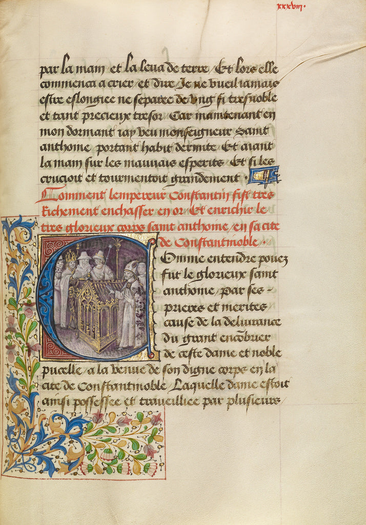 Master of the Brussels Romuléon or workshop:Initial C: The , Poster Print Wall Art