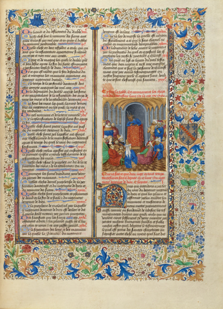 Master of the Oxford Hours:Devils Preaching, Poster Print Wall Art