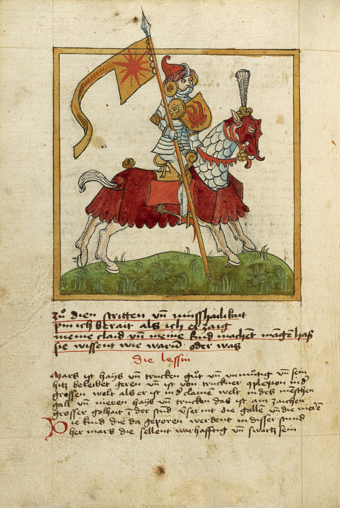 Unknown:The Planet Mars as an Armored Knight on Horseback, Poster Print Wall Art
