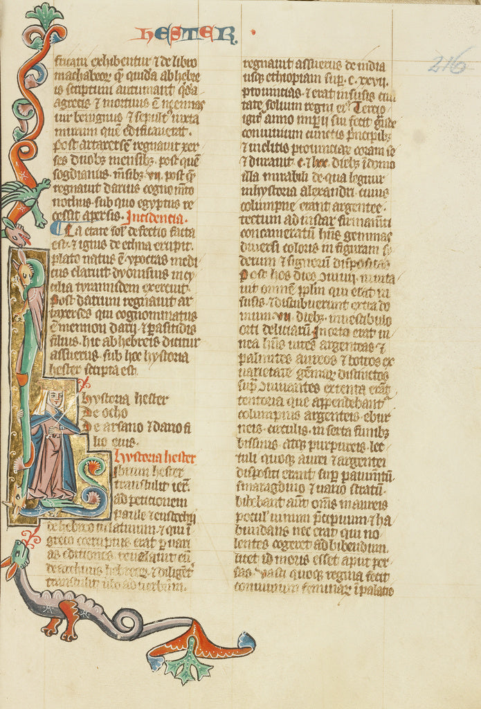 Unknown:Initial L: Esther, Poster Print Wall Art