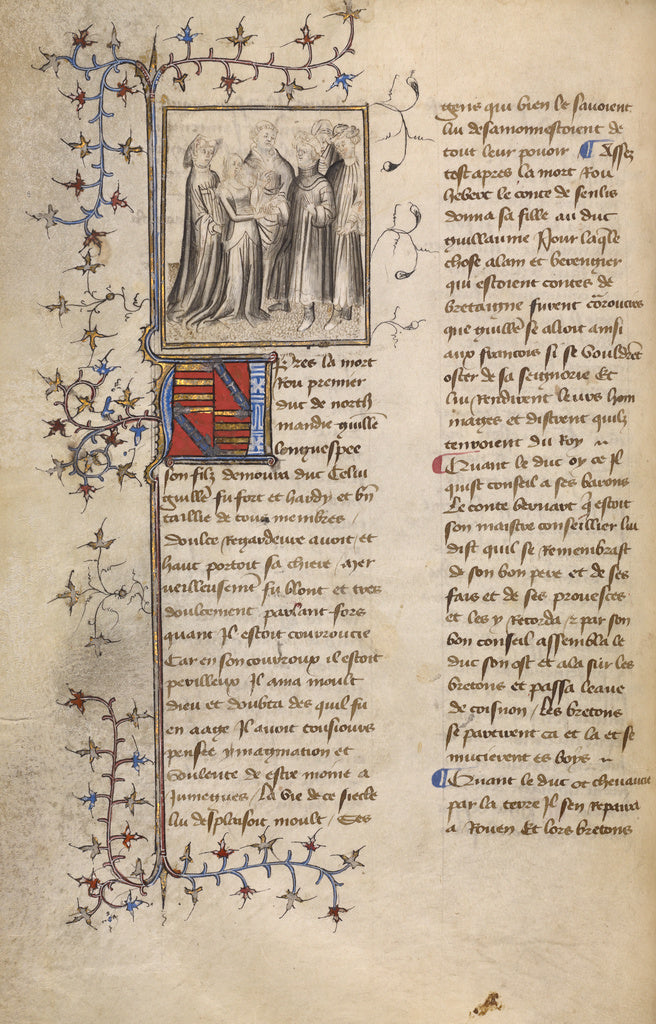 Unknown:The Marriage of William I with the Daughter of Count, Poster Print Wall Art