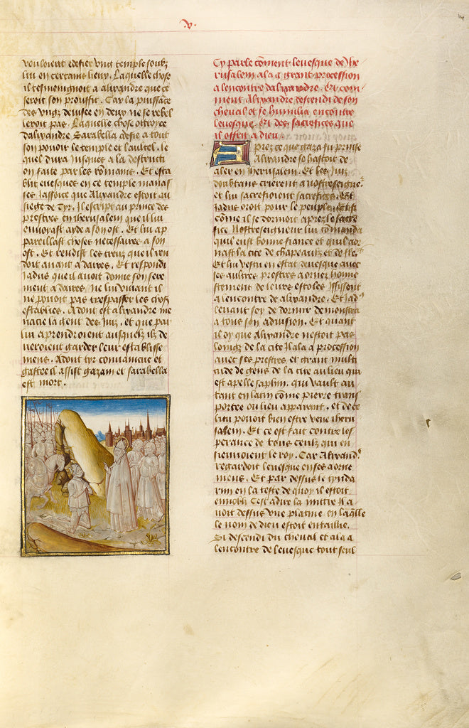 Unknown:Alexander the Great with his Army before Jerusalem, Poster Print Wall Art
