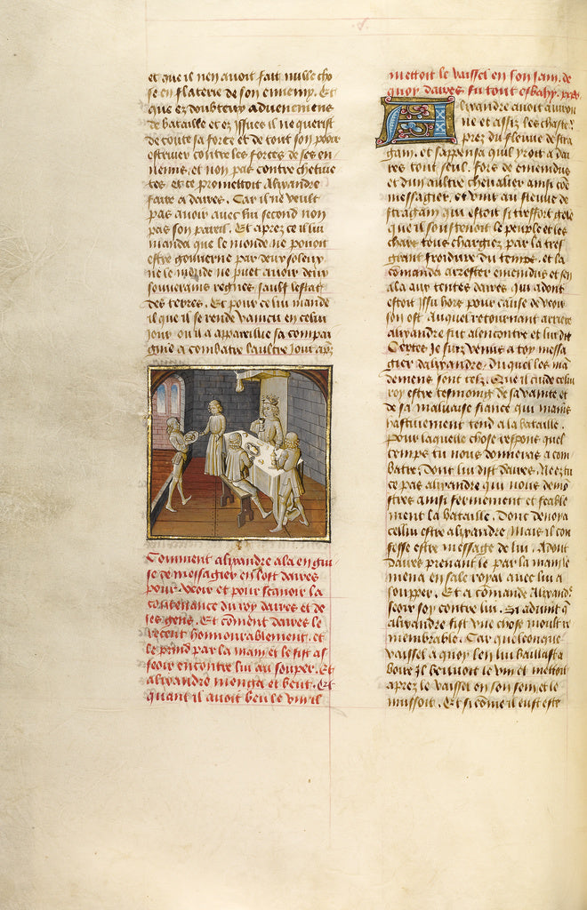 Unknown:The Feast of Darius in Honor of Alexander the Great, Poster Print Wall Art