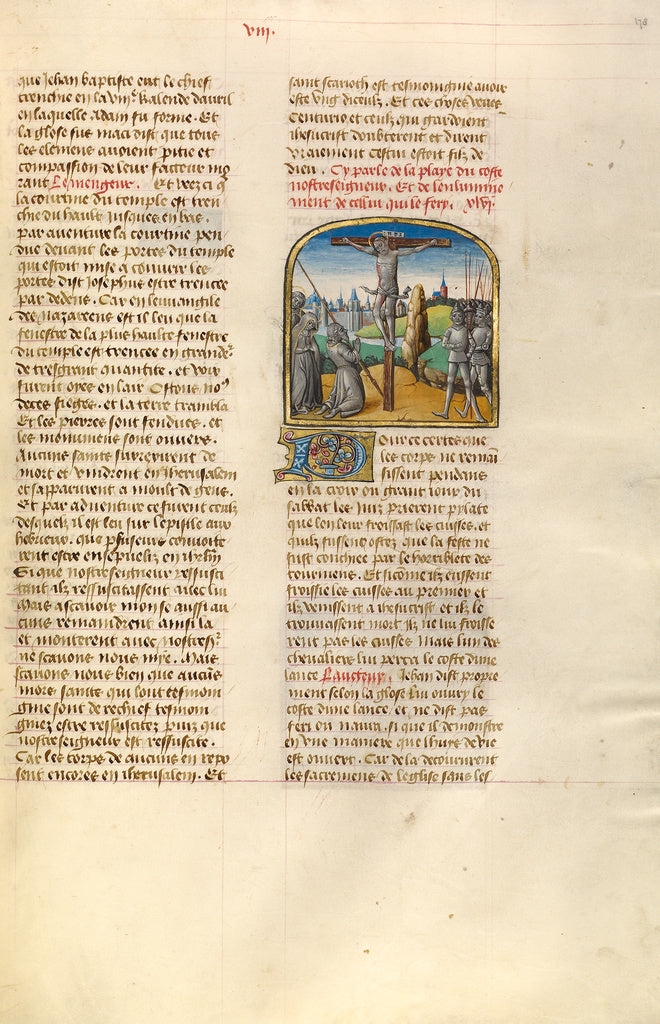 Unknown:The Crucifixion with Longinus Kneeling, Poster Print Wall Art