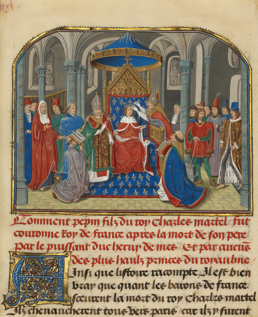 Loyset Liédet:The Coronation of Pepin,16x12"(A3)Poster