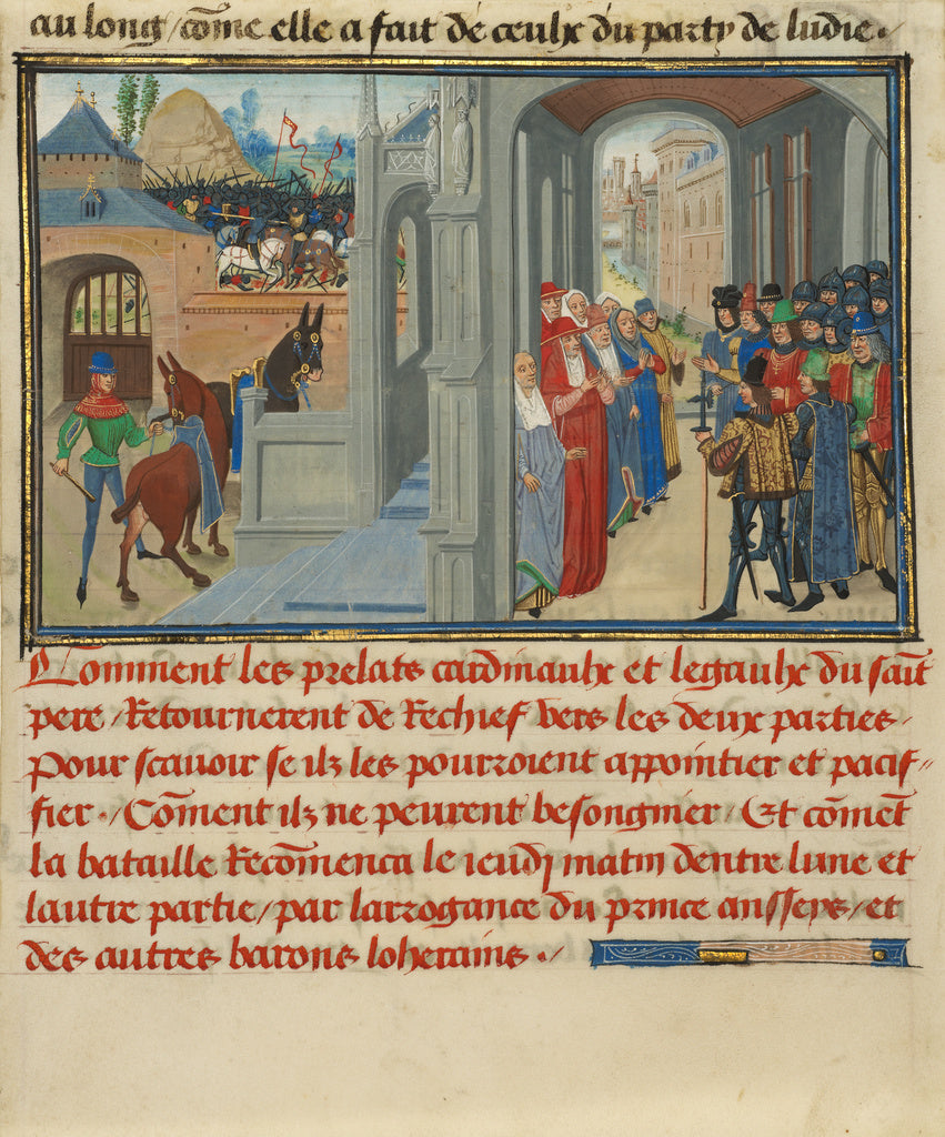Loyset Liédet:The Representatives of the Pope Attempting to, Poster Print Wall Art
