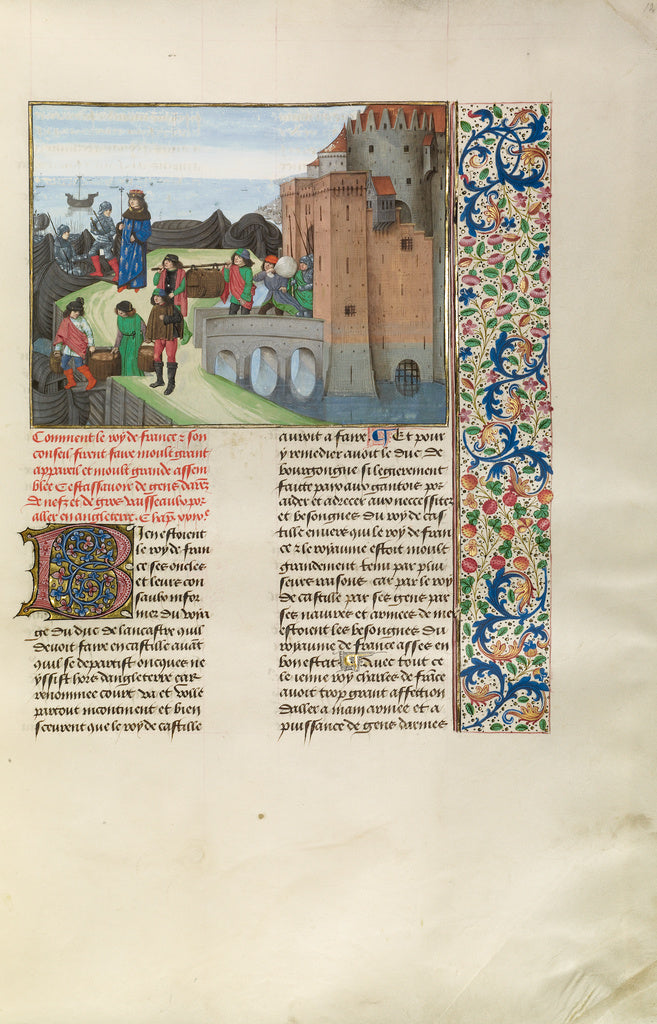 Master of the Getty Froissart:King Charles VI of France Prep, Poster Print Wall Art