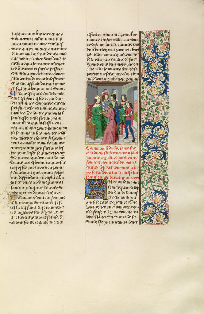 Master of the Copenhagen Caesar:John of Gaunt and the King o, Poster Print Wall Art