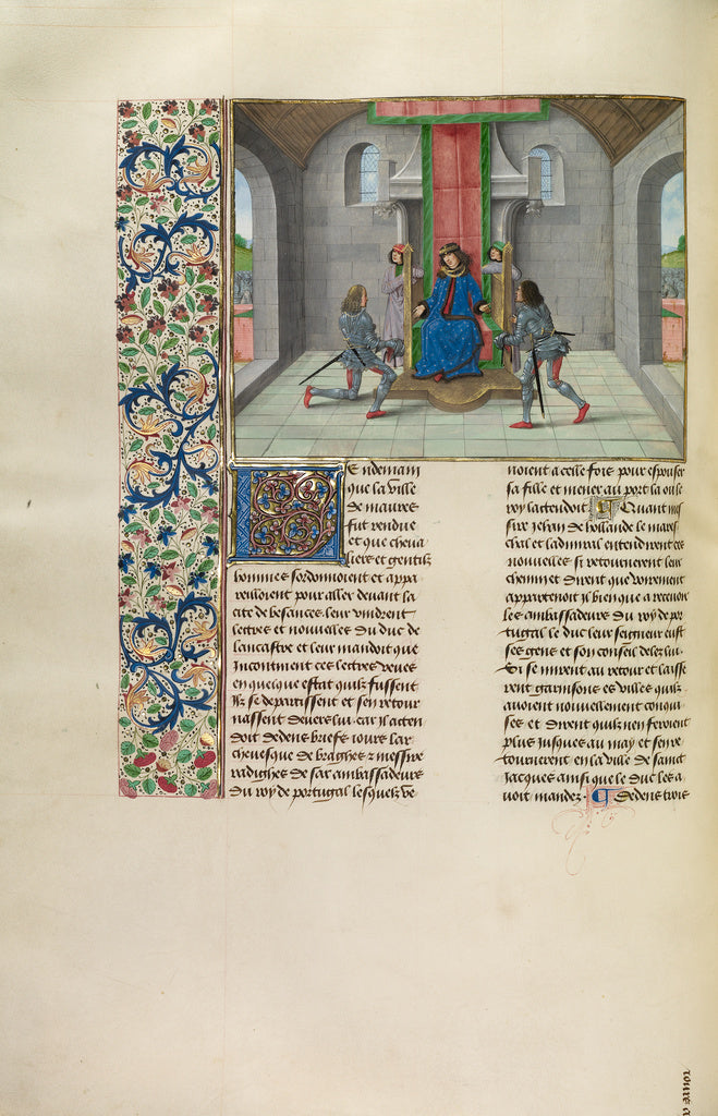 Master of the Getty Froissart:John of Gaunt Inviting Guests , Poster Print Wall Art
