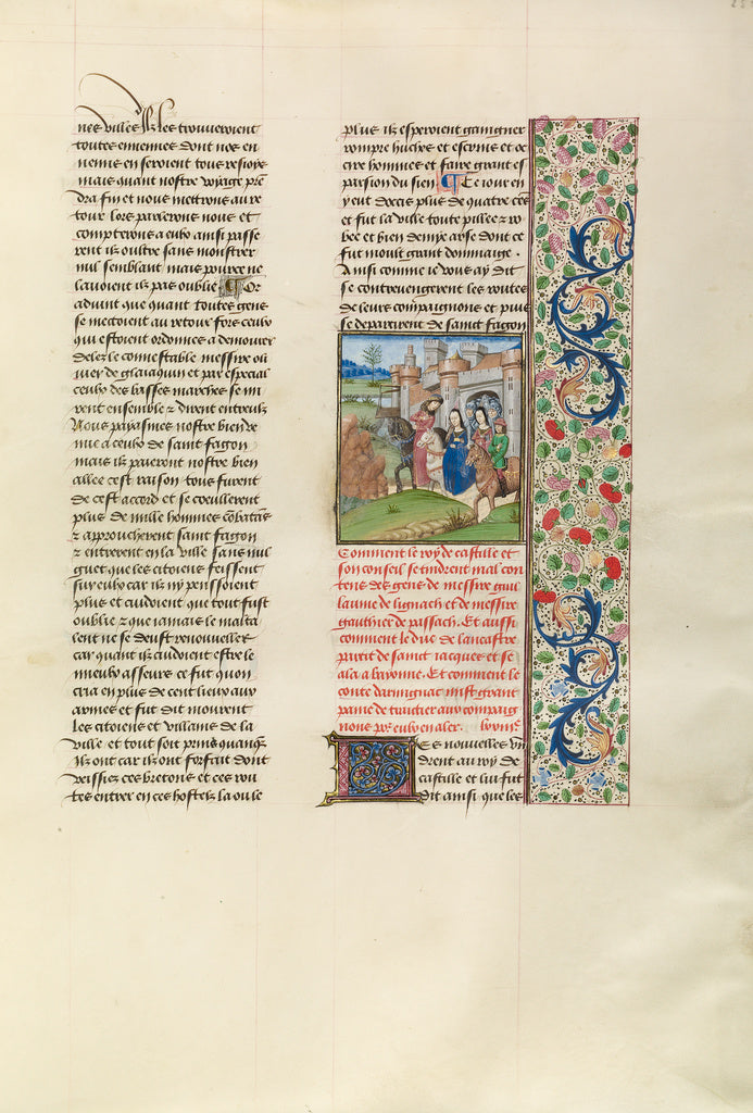 Unknown:The Departure of John of Gaunt from Santiago de Comp, Poster Print Wall Art