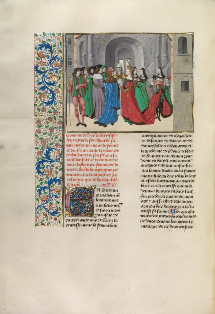 Master of the Getty Froissart:The Marriage of Louis de Blois, Poster Print Wall Art
