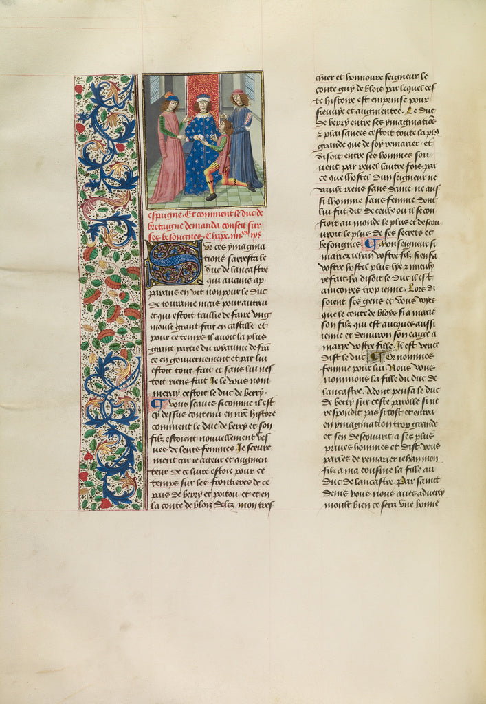 Master of the Copenhagen Caesar:John of Gaunt Giving a Lette, Poster Print Wall Art