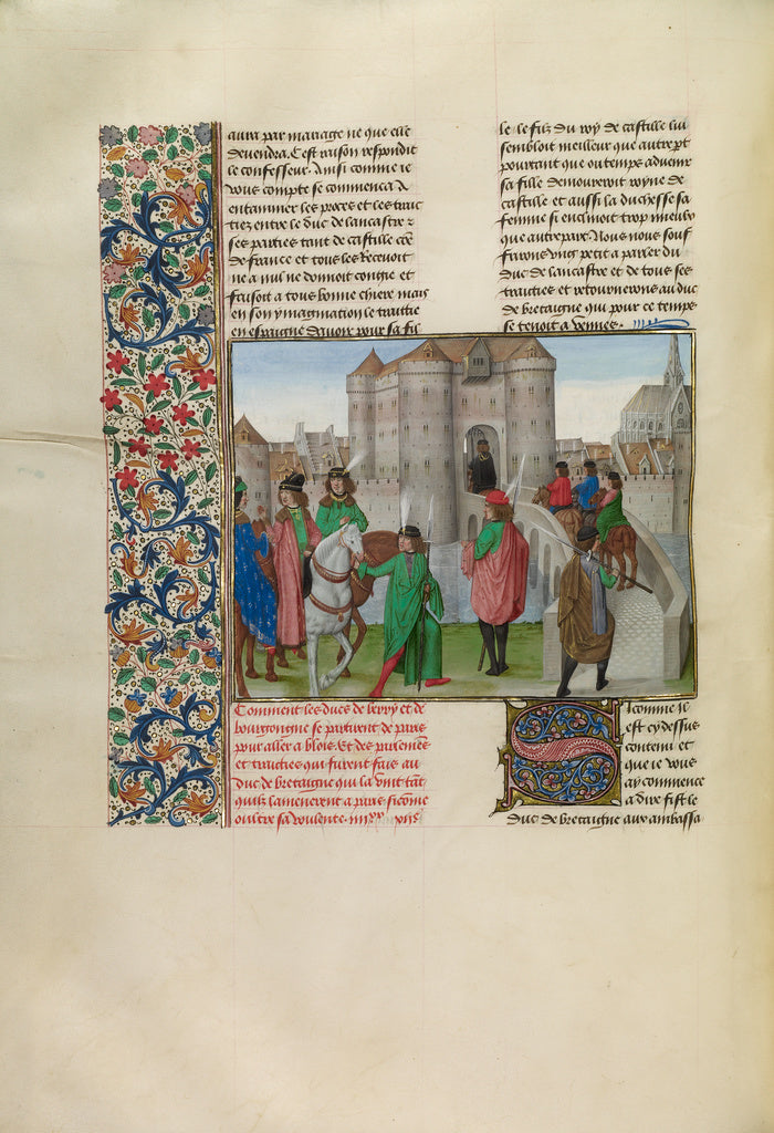 Master of the Getty Froissart:The Dukes of Berry and Burgund, Poster Print Wall Art