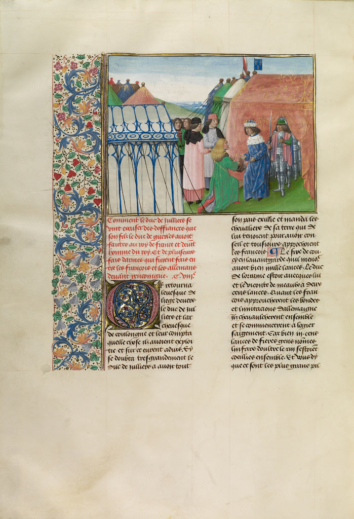 Master of the Getty Froissart:King Charles VI of France Rece,16x12"(A3)Poster