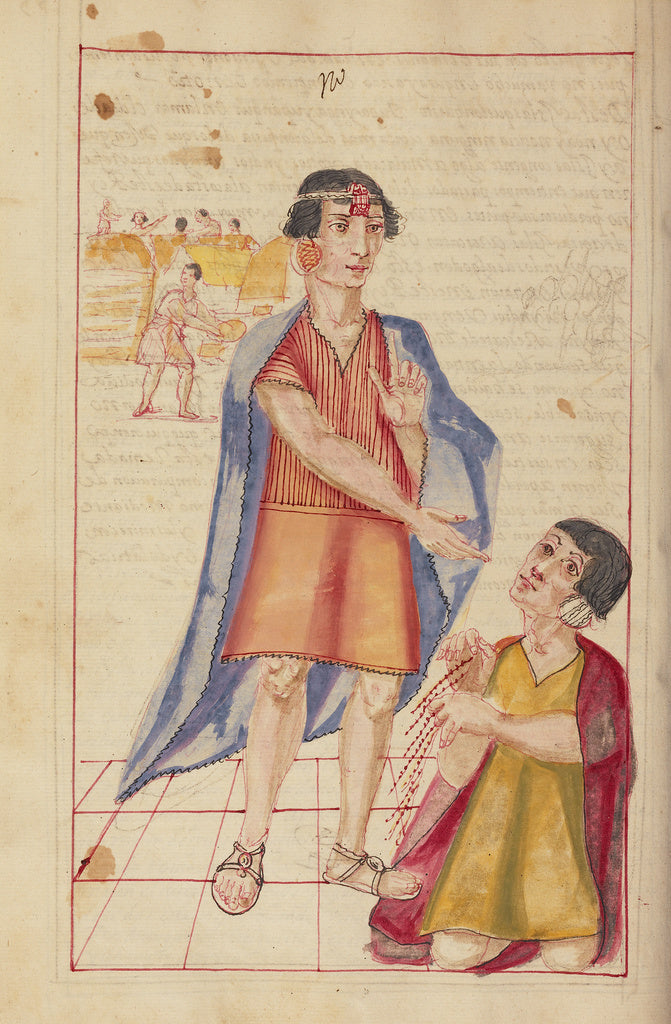 Unknown:Tupac Inca Yupanqui and a Quipucamayoc, Poster Print Wall Art
